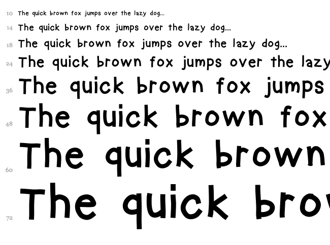 Crayon Kids font waterfall